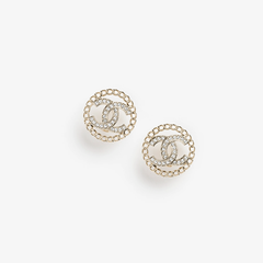 Hollow Diamond Round Earrings