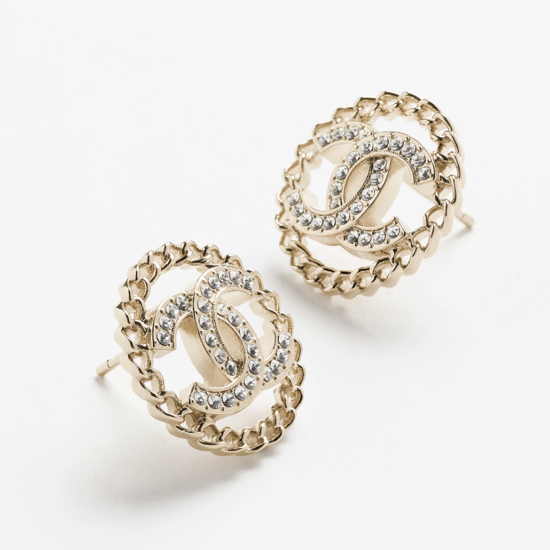 Hollow Diamond Round Earrings