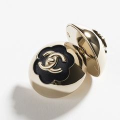 Round Black Leather Earrings
