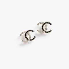 Classic Leather Rhinestone  Earrings