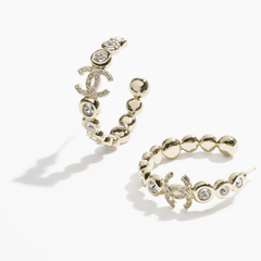 Diamond Half Hoop Earrings