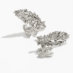 Diamond Leaf Earrings