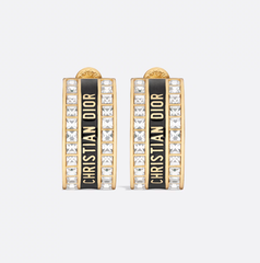Enamel Diamond Hoop Earrings