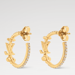 Floral Diamond Hoop Earrings