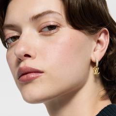 Full Diamond Hoop Earrings