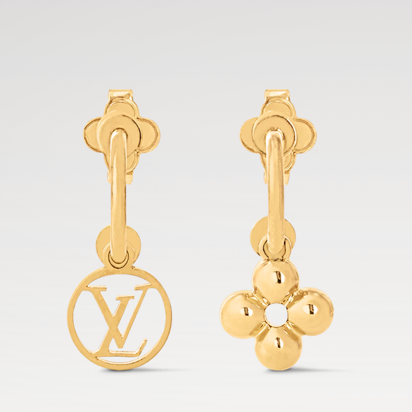 Asymmetrical Floral Earrings