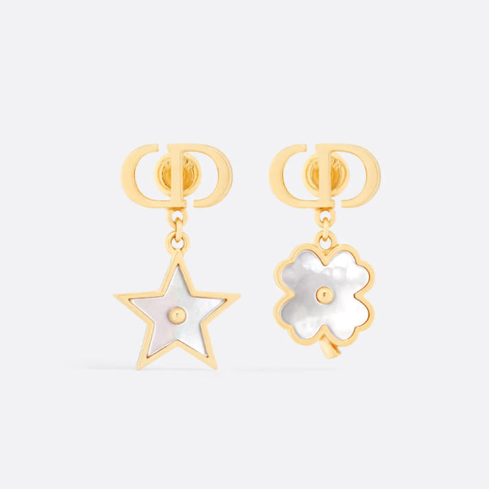 Asymmetrical Mother-of-Pearl Earrings