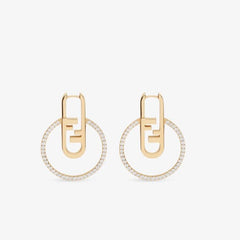 Fashion Round Diamond Drop Earrings