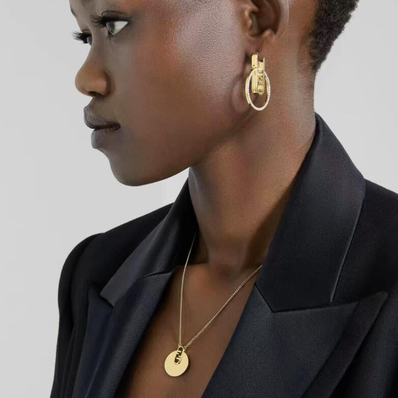 Fashion Round Diamond Drop Earrings