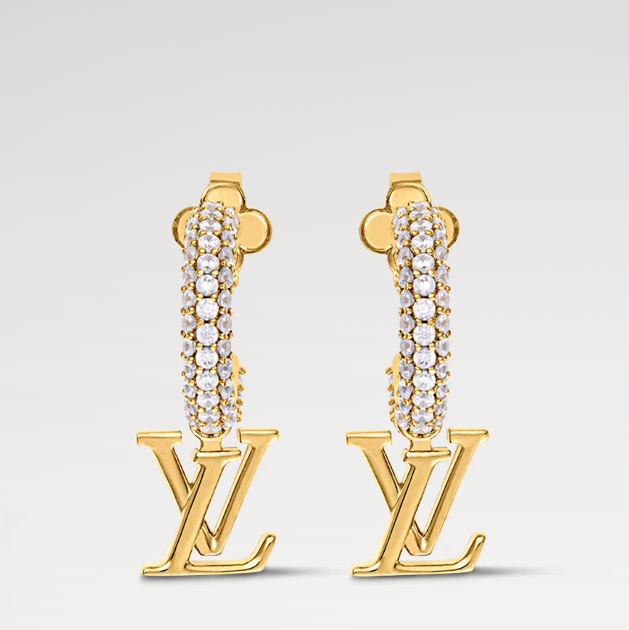 Diamond Pendant Half Hoop Earrings