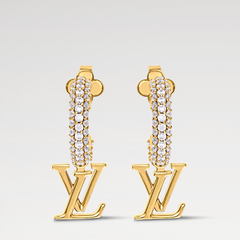 Diamond Pendant Half Hoop Earrings