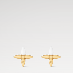 Monogram Flower Pearl Earrings