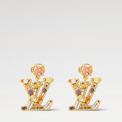 Colored Diamond Letter Earrings