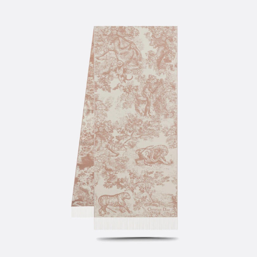 Forest print tassel scarf